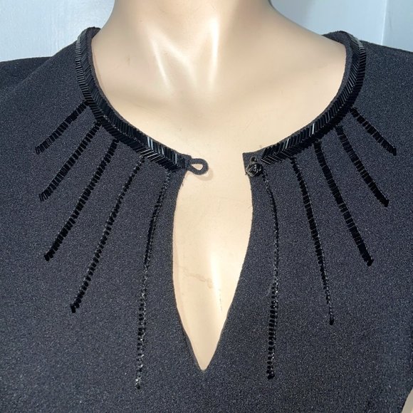 Tory Burch Sheath Beaded Collar with Pockets - Picture 4 of 16